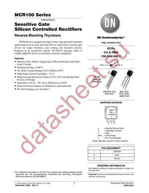 MCR100-6ZL1G datasheet  